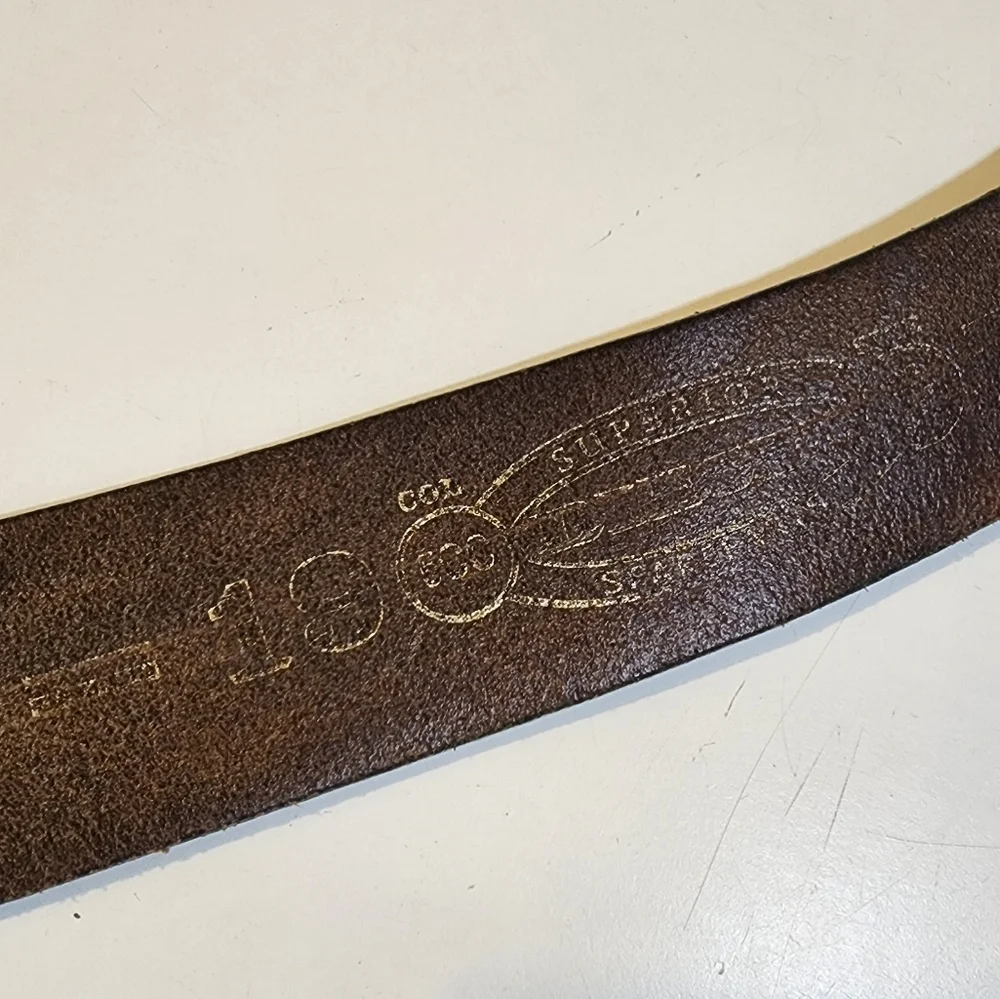 Diesel Brown Leather Belt with Silver Buckle